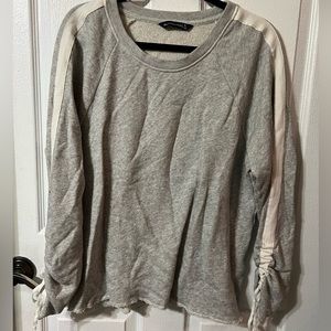 Abercrombie & Fitch Sweatshirt Tie Sleeve Ribbon Bow Ruched Drawstring XL